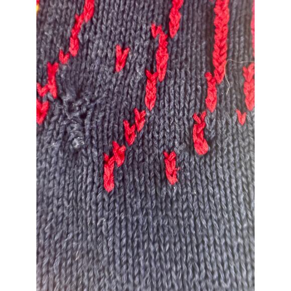 Signatures Northern Isles Hand Knit USA 4th Americana Sweater AS IS Wounded Bird - Picture 12 of 16